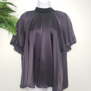 Reyes Silk Velvet Choker Blouse Size 8